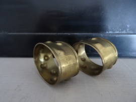 Set van 2 - vintage servetringen - messing