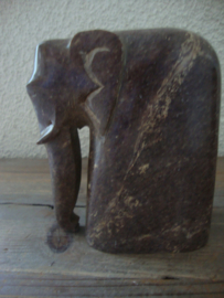 Marmeren olifanten - boekensteunen - VERKOCHT