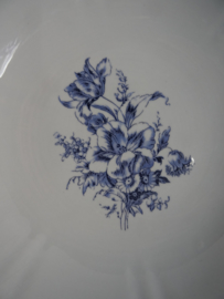 Lampetstel JL keramiek - blauw/wit  - bloemen - VERKOCHT