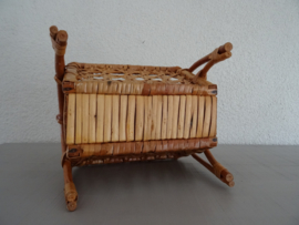 Vintage post mandje - mini lectuurmand - VERKOCHT