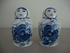 Beeldjes Matroesjka - blauw wit - VERKOCHT