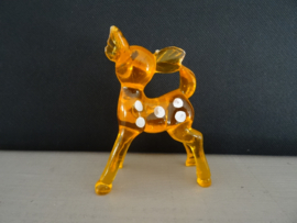 Vintage hertje - Oranje - Lucite Fawn - VERKOCHT