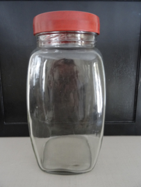 Vintage voorraadpot - glas - bakeliet deksel - VERKOCHT