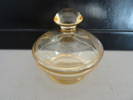 Vintage glazen potje - dekselpotje - VERKOCHT