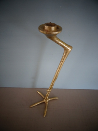 Kandelaar gouden poot - VERKOCHT