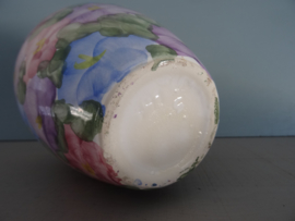 Vintage vaas - kleur - bloemen - VERKOCHT