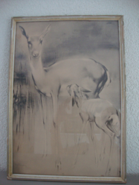 Grote prent hertjes - H. van Meegeren