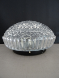 Vintage plafonniere - glas - rond - VERKOCHT