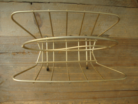 Vintage metalen servethouder - goudkleurig - VERKOCHT