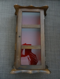 Klein vitrinekastje - hout - vintage - VERKOCHT