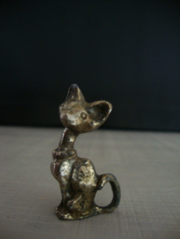 Miniatuur beeldje poes - kat - letterbakfiguurtje - VERKOCHT