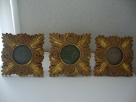 Fotolijstjes goudkleurig aardewerk - VERKOCHT