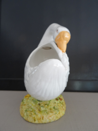 Bloempotje gans -  vintage - VERKOCHT