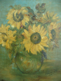 Schilderij zonnebloemen - VERKOCHT