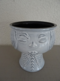 Vintage bloempot hoofd - VERKOCHT