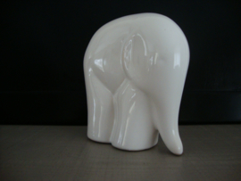 Vintage beeldje olifant - wit - VERKOCHT