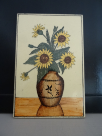 Tegel - wandtegel - zonnebloemen - Mosa Holland - VERKOCHT