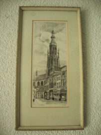 Prent Breda, Vischmarktstraat -  P. Vetter - VERKOCHT