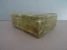 Natuurstenen doosje - groen - vintage - VERKOCHT