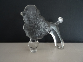 Beeldje poedel - glas - VERKOCHT