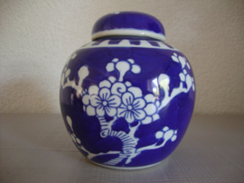 Gemberpotje met bloesemdecor - blauw wit - VERKOCHT