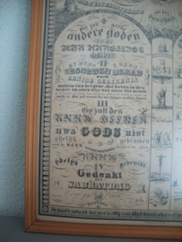 Prent 10 geboden - religie - VERKOCHT