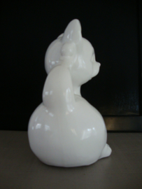 Vintage beeld poes - kat - wit - VERKOCHT