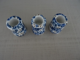 Mini kandelaars - Blauw wit - VERKOCHT