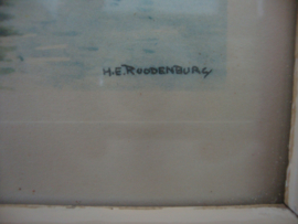 Prent Oostpoort Delft - H.E. Roodenburg - VERKOCHT
