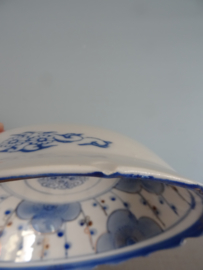 Japanse schaal blauw/wit/goud - VERKOCHT