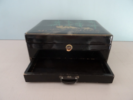 Lakdoos - sieradendoosje met lade - Chinees - vintage - VERKOCHT