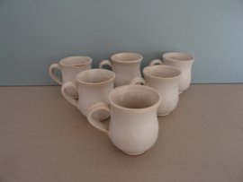 Set van 6 kopjes - keramiek - aardewerk - VERKOCHT