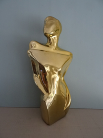 Vintage beeld - vrouw -  goudkleurig - VERKOCHT