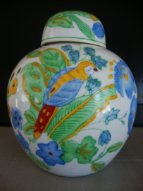 Gemberpot kleurrijk - vogels en bloemen - VERKOCHT