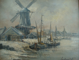 Schilderij Louis van der Pol - Hollands - VERKOCHT