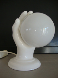 Vintage lamp - hand met bol - VERKOCHT