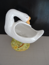 Bloempotje gans -  vintage - VERKOCHT