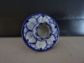 Kaarsstandaard - blauw/wit - VERKOCHT