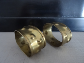 Set van 2 - vintage servetringen - messing