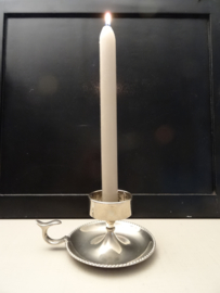 Zilverkleurige kandelaar - VERKOCHT