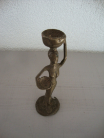 Koperen beeldje - vrouw - VERKOCHT