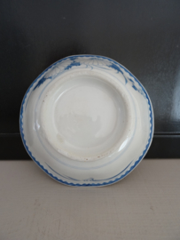 Oud schaaltje - blauw/wit - VERKOCHT