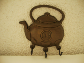 Koperen of messing ophanghaak theepot - VERKOCHT