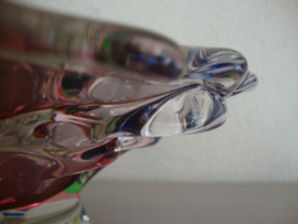 Zware glazen schaal - kleur - VERKOCHT