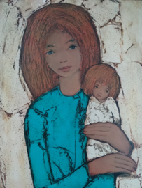 Schilderij - prent op hardboard - VERKOCHT