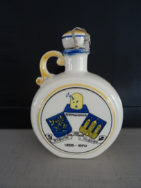 Aardewerk vaasje Delfts blauw/geel- VERKOCHT