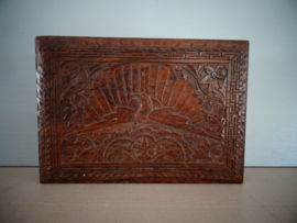 Houten kistje - vogel - VERKOCHT
