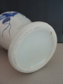 Vaas - Delfts blauw - vogel - handpainted - VERKOCHT