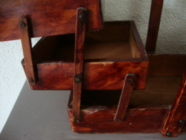 Oud houten naaikistje - VERKOCHT