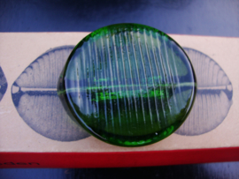 Vintage messenleggers - kaarthouders - Zweden - glas - groen - VERKOCHT